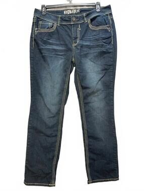 Hydraulic Womens Dark Wash Embroidered Pocket Jeans Size 18 Stretch
